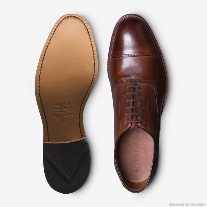 Allen Edmonds Schuhe D66B1 | Allen Edmonds Park Avenue Oxford-Schuh mit Kappenkappe dunkles Chili Männer