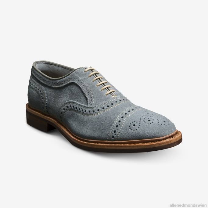 Allen Edmonds Schuhe D66B20 | Allen Edmonds Strandmok Wildleder-Captoe-Oxford mit Dainite-Gummisohle schiefergraues Wildleder Männer