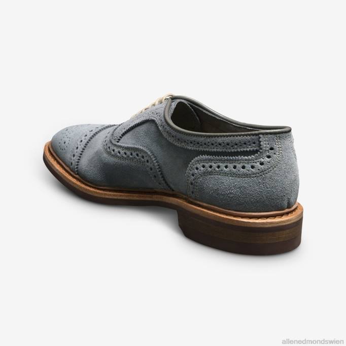 Allen Edmonds Schuhe D66B20 | Allen Edmonds Strandmok Wildleder-Captoe-Oxford mit Dainite-Gummisohle schiefergraues Wildleder Männer