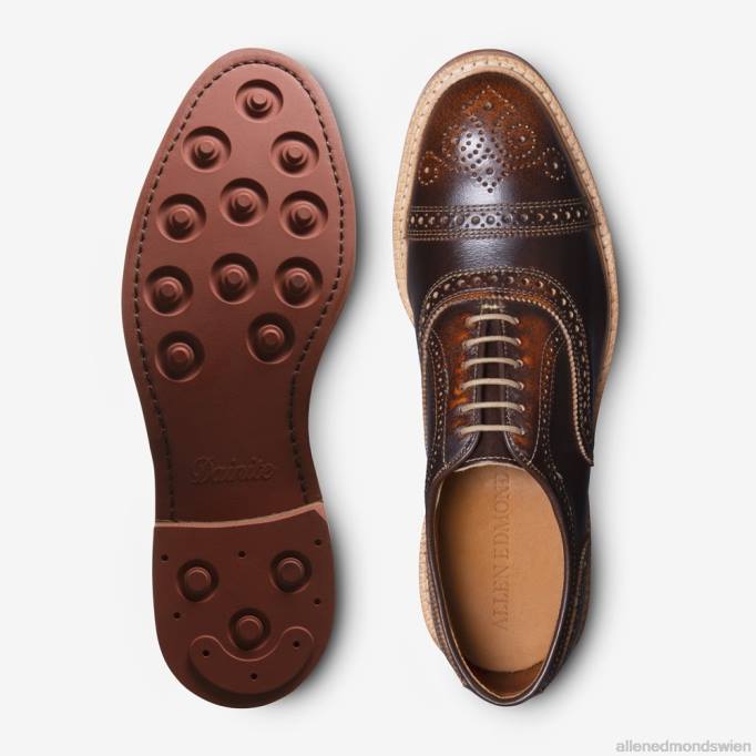 Allen Edmonds Schuhe D66B224 | Allen Edmonds Strandmok Cap-Toe-Oxford mit Dainite-Gummisohle braun Männer
