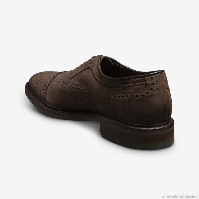 Allen Edmonds Schuhe D66B228 | Allen Edmonds Strandmok Cap-Toe-Oxford mit Dainite-Gummisohle braunes Nubuk Männer