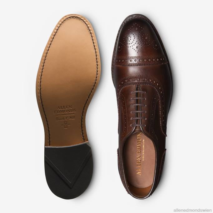 Allen Edmonds Schuhe D66B23 | Allen Edmonds Strand Oxford-Schuh mit Kappenkappe Mahagoni Männer