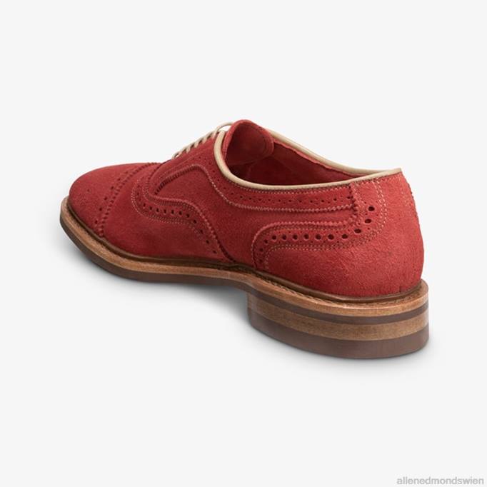 Allen Edmonds Schuhe D66B246 | Allen Edmonds Strandmok Cap-Toe-Oxford mit Dainite-Gummisohle purpurrotes Wildleder Männer
