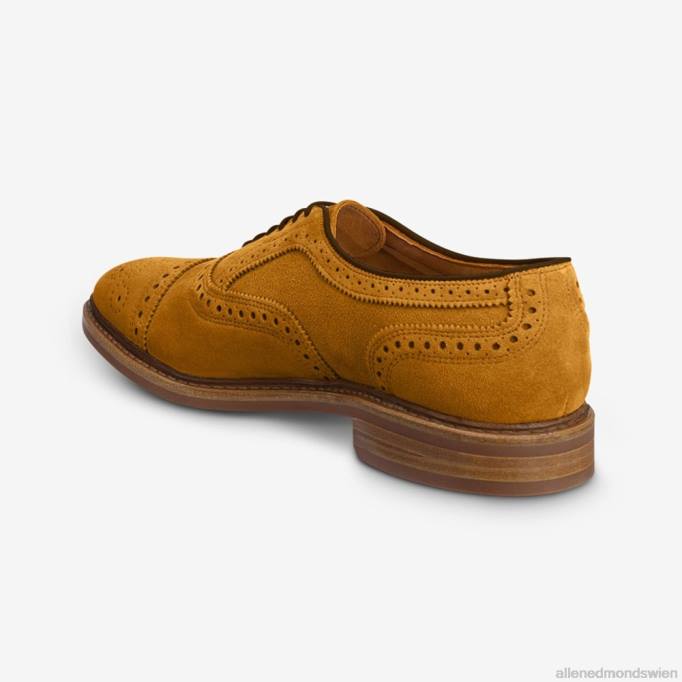 Allen Edmonds Schuhe D66B247 | Allen Edmonds Strandmok Cap-Toe-Oxford mit Dainite-Gummisohle Kurkuma-Wildleder Männer