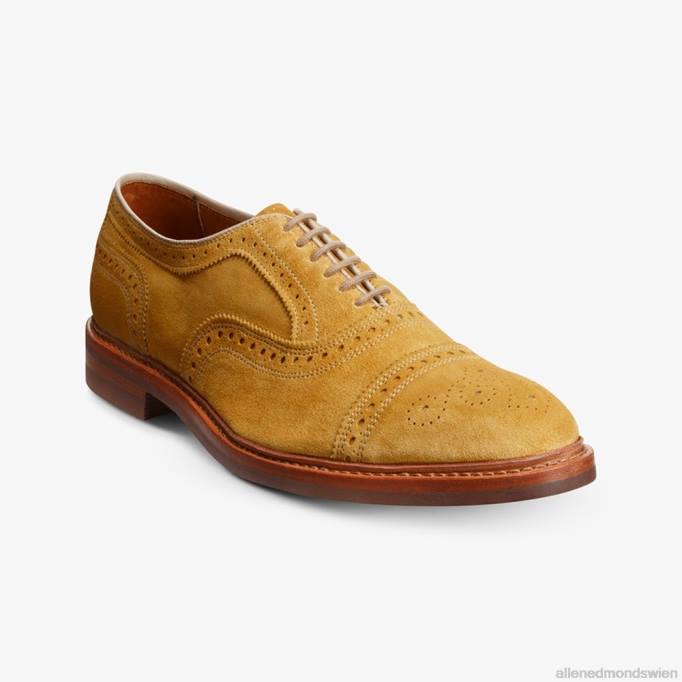 Allen Edmonds Schuhe D66B248 | Allen Edmonds Strandmok Cap-Toe-Oxford mit Dainite-Gummisohle mineralgelbes Wildleder Männer