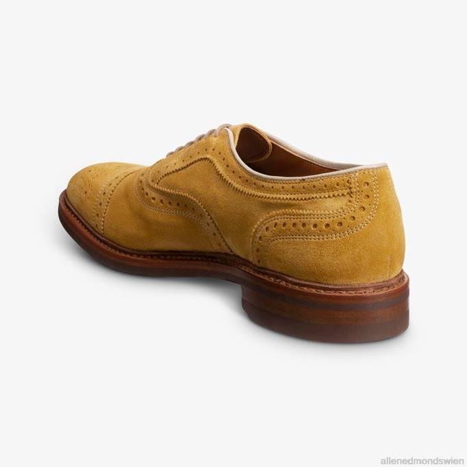 Allen Edmonds Schuhe D66B248 | Allen Edmonds Strandmok Cap-Toe-Oxford mit Dainite-Gummisohle mineralgelbes Wildleder Männer