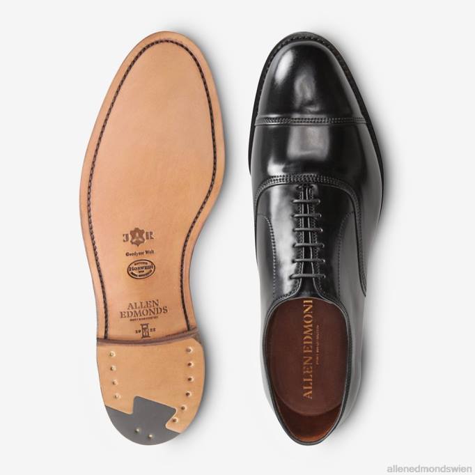 Allen Edmonds Schuhe D66B24 | Allen Edmonds Park Avenue Shell-Cordovan-Oxford-Kleiderschuh mit Captoe schwarzer Cordovan Männer