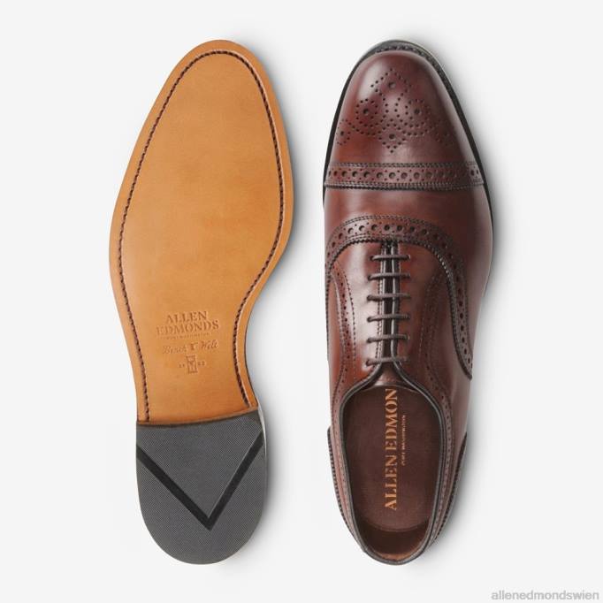 Allen Edmonds Schuhe D66B272 | Allen Edmonds Strand Oxford-Schuh mit Kappenkappe dunkles Chili Männer