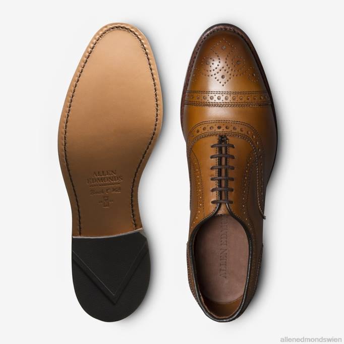 Allen Edmonds Schuhe D66B273 | Allen Edmonds Strand Oxford-Schuh mit Kappenkappe Walnussbraun Männer