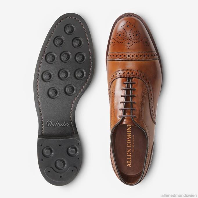Allen Edmonds Schuhe D66B288 | Allen Edmonds Strand-Oxford-Schuh mit Zehenkappe und Dainite-Sohle Walnussbraun Männer
