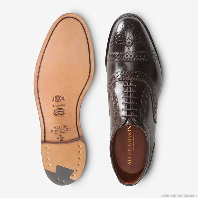 Allen Edmonds Schuhe D66B294 | Allen Edmonds Strand Shell Cordovan Oxford-Kleiderschuh mit Captoe brauner Cordovan Männer