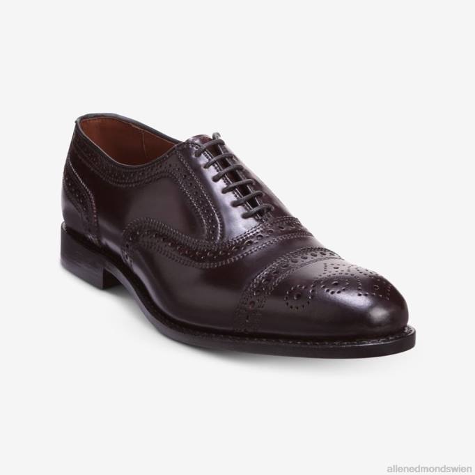 Allen Edmonds Schuhe D66B295 | Allen Edmonds Strand Shell Cordovan Oxford-Kleiderschuh mit Captoe Burgunder Cordovan Männer