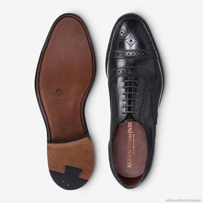 Allen Edmonds Schuhe D66B296 | Allen Edmonds Strand Shell Cordovan Oxford-Kleiderschuh mit Captoe schwarzer Cordovan Männer