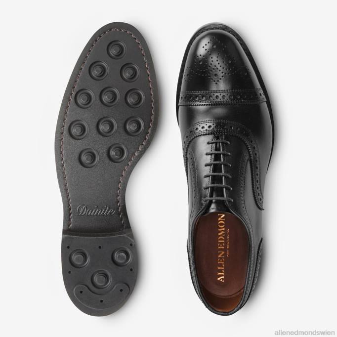 Allen Edmonds Schuhe D66B29 | Allen Edmonds Strand-Oxford-Schuh mit Zehenkappe und Dainite-Sohle Schwarz Männer