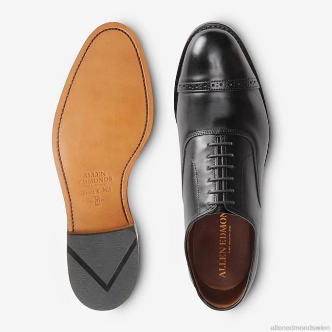 Allen Edmonds Schuhe D66B310 | Allen Edmonds Fifth Avenue Oxford-Schuh mit Kappenkappe Schwarz Männer