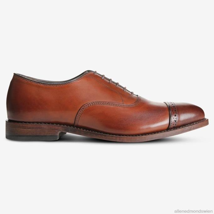 Allen Edmonds Schuhe D66B312 | Allen Edmonds Fifth Avenue Oxford-Schuh mit Kappenkappe dunkles Chili Männer