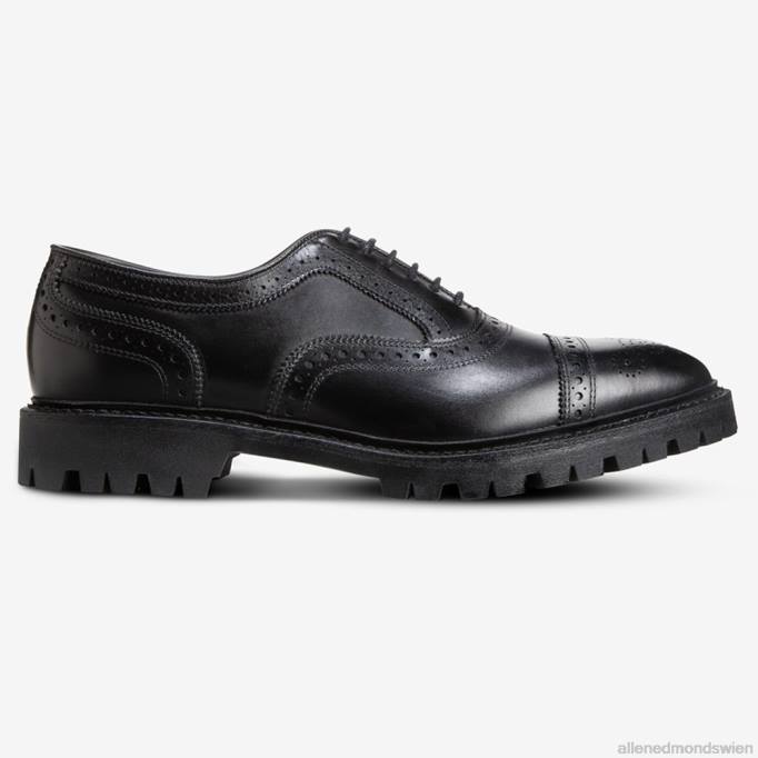 Allen Edmonds Schuhe D66B36 | Allen Edmonds Strand-Oxford-Schuh mit Captoe und Profilsohle Schwarz Männer