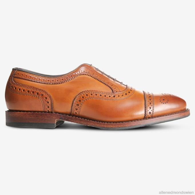 Allen Edmonds Schuhe D66B38 | Allen Edmonds Strand-Oxford-Schuh mit Zehenkappe und kombinierter Steppsohle Walnussbraun Männer