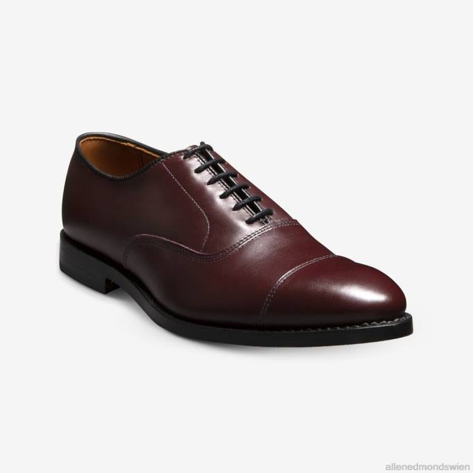 Allen Edmonds Schuhe D66B45 | Allen Edmonds Park Avenue Oxford-Schuh mit Kappenkappe burgunderfarbenes Leder Männer