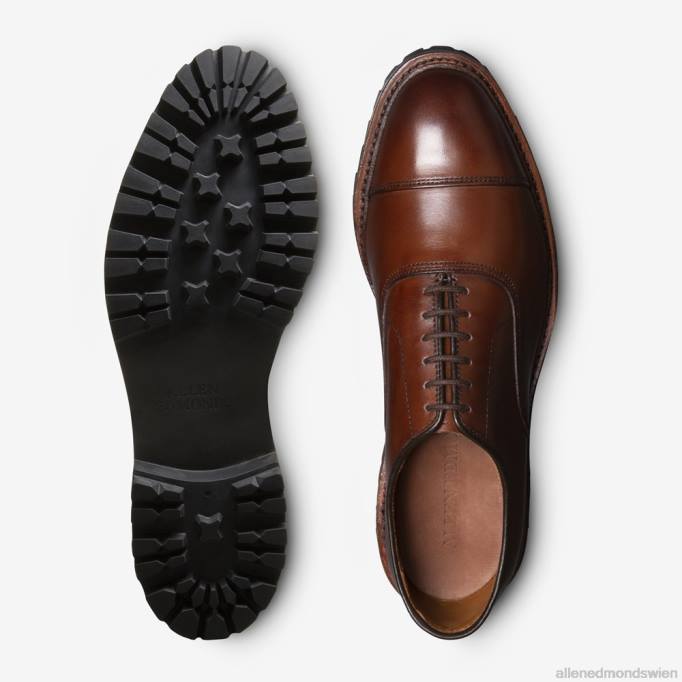 Allen Edmonds Schuhe D66B5 | Allen Edmonds Park Avenue Oxford-Schuh mit Captoe und Profilsohle Chili-Leder Männer