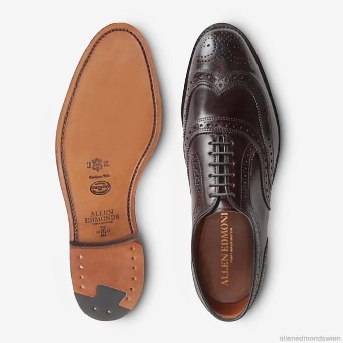 Allen Edmonds Schuhe D66B49 | Allen Edmonds Cambridge Shell Cordovan Wingtip-Kleiderschuh Burgund Männer