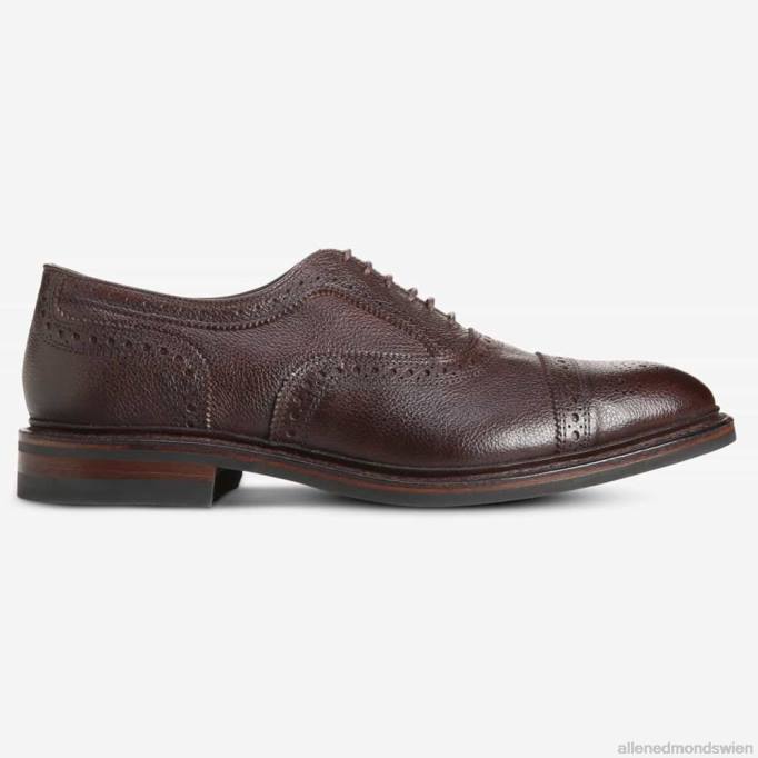 Allen Edmonds Schuhe D66B11 | Allen Edmonds Strandmok wetterfester Oxford mit Dainite-Gummisohle braunes Korn Männer