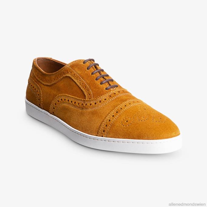 Allen Edmonds Schuhe D66B13 | Allen Edmonds Strand Oxford-Sneaker Kurkuma-Wildleder Männer