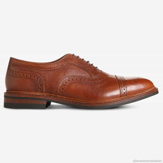 Allen Edmonds Schuhe D66B233 | Allen Edmonds Strandmok wetterfester Oxford mit Dainite-Gummisohle braunes Korn Männer