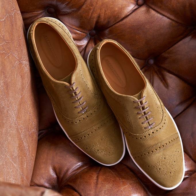 Allen Edmonds Schuhe D66B240 | Allen Edmonds Strand Oxford-Sneaker Kapernwildleder Männer