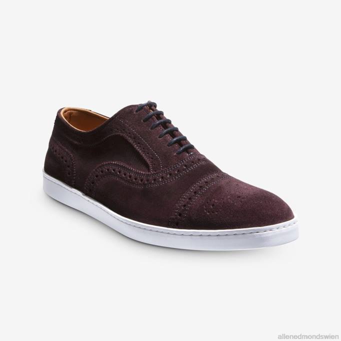 Allen Edmonds Schuhe D66B242 | Allen Edmonds Strand Oxford-Sneaker Burgunderrotes Wildleder Männer