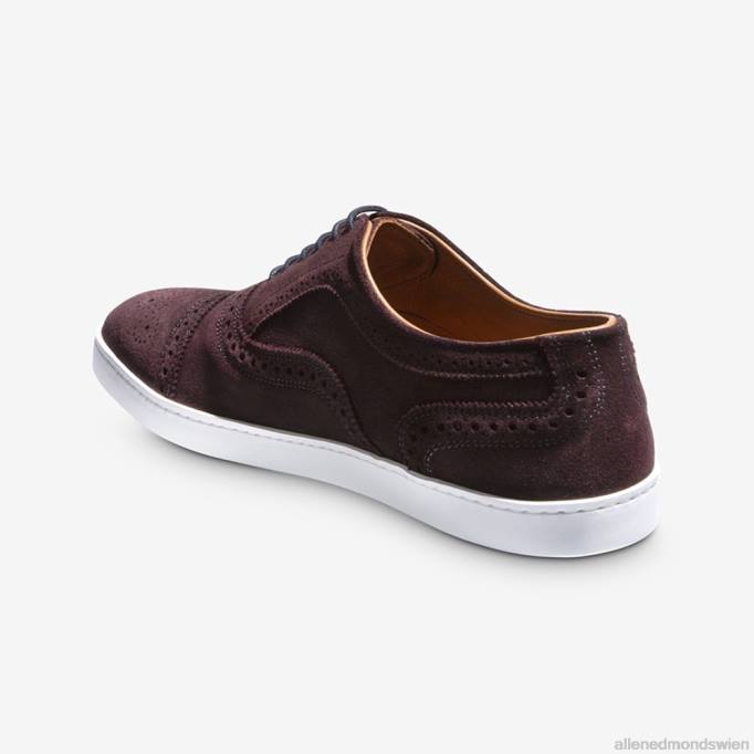 Allen Edmonds Schuhe D66B242 | Allen Edmonds Strand Oxford-Sneaker Burgunderrotes Wildleder Männer