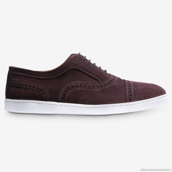 Allen Edmonds Schuhe D66B242 | Allen Edmonds Strand Oxford-Sneaker Burgunderrotes Wildleder Männer