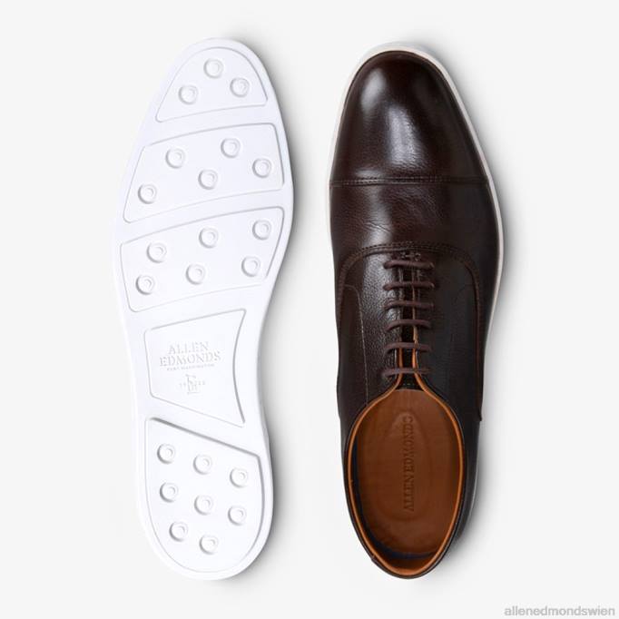 Allen Edmonds Schuhe D66B251 | Allen Edmonds Park Avenue Oxford-Kleid-Sneaker dunkelbraune Maserung Männer
