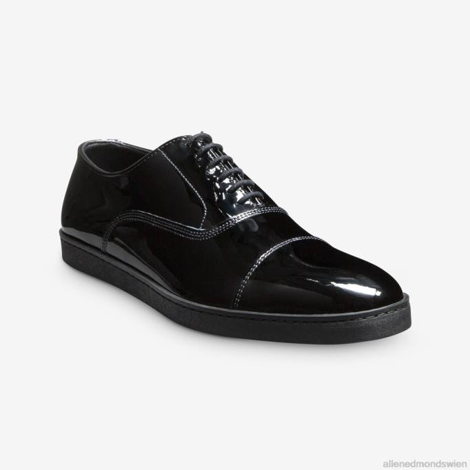Allen Edmonds Schuhe D66B26 | Allen Edmonds Park Avenue Oxford-Kleid-Sneaker schwarzes Lackleder Männer