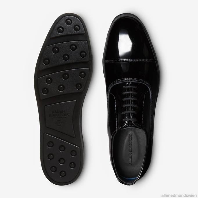 Allen Edmonds Schuhe D66B26 | Allen Edmonds Park Avenue Oxford-Kleid-Sneaker schwarzes Lackleder Männer