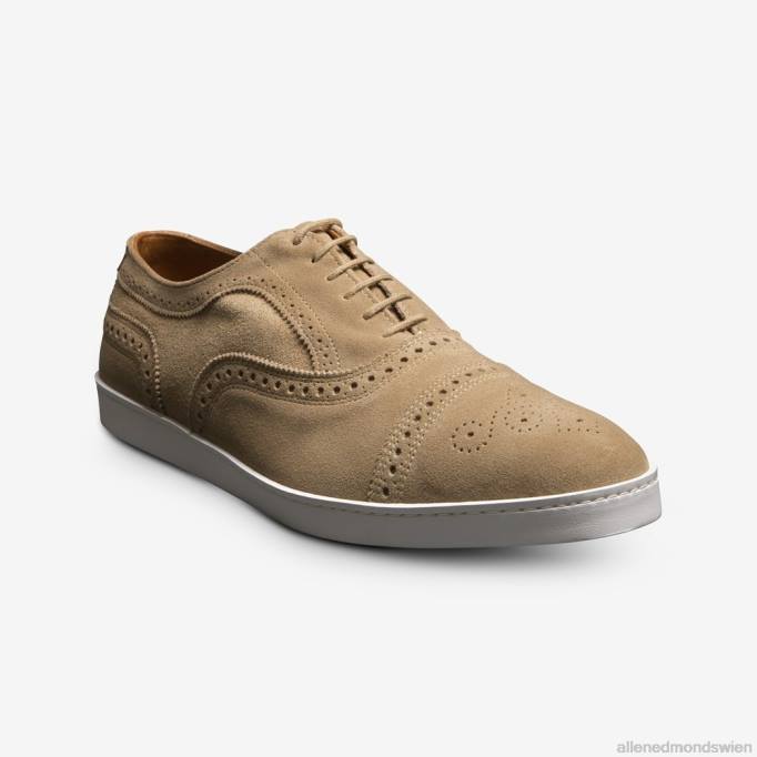 Allen Edmonds Schuhe D66B286 | Allen Edmonds Strand-Wildleder-Oxford-Sneaker Knochen Männer