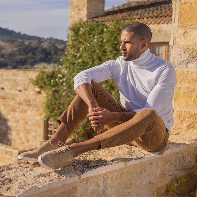 Allen Edmonds Schuhe D66B286 | Allen Edmonds Strand-Wildleder-Oxford-Sneaker Knochen Männer