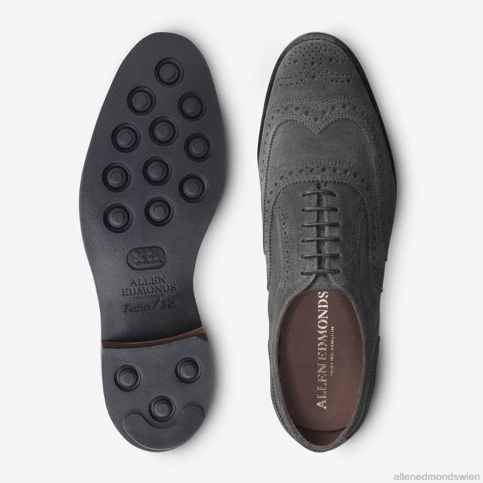 Allen Edmonds Schuhe D66B442 | Allen Edmonds Neumok Wildleder Wingtip Oxford grau Männer