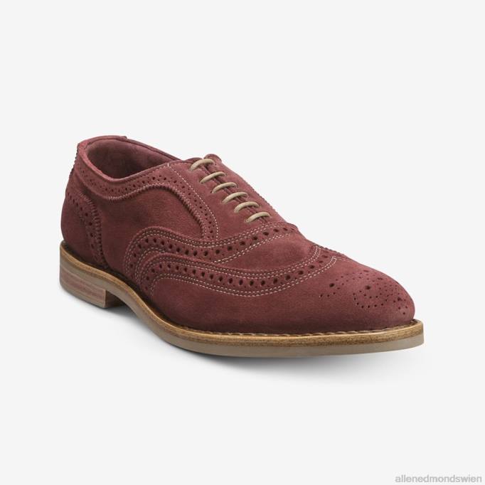 Allen Edmonds Schuhe D66B450 | Allen Edmonds Neumok Wildleder Wingtip Oxford kirschrot Männer