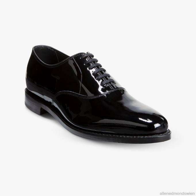 Allen Edmonds Schuhe D66B47 | Allen Edmonds Carlyle Oxford-Schuh mit schlichter Zehenpartie schwarzes Lackleder Männer