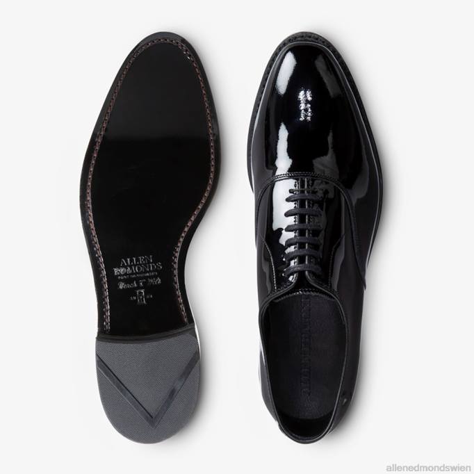 Allen Edmonds Schuhe D66B47 | Allen Edmonds Carlyle Oxford-Schuh mit schlichter Zehenpartie schwarzes Lackleder Männer