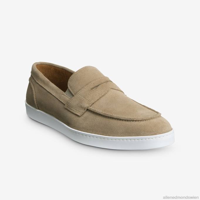Allen Edmonds Schuhe D66B22 | Allen Edmonds Randolph Slip-on-Wildleder-Sneaker Knochenwildleder Männer