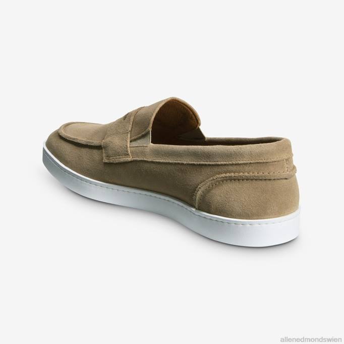 Allen Edmonds Schuhe D66B22 | Allen Edmonds Randolph Slip-on-Wildleder-Sneaker Knochenwildleder Männer