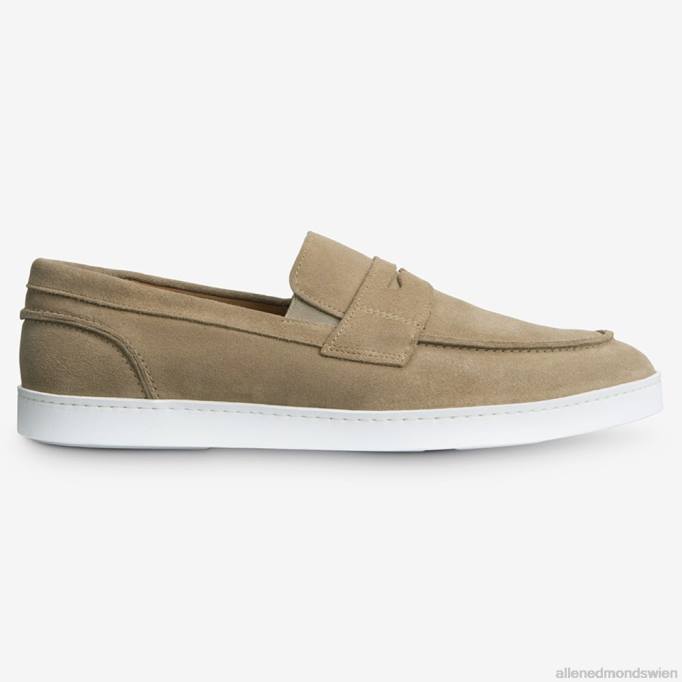 Allen Edmonds Schuhe D66B22 | Allen Edmonds Randolph Slip-on-Wildleder-Sneaker Knochenwildleder Männer