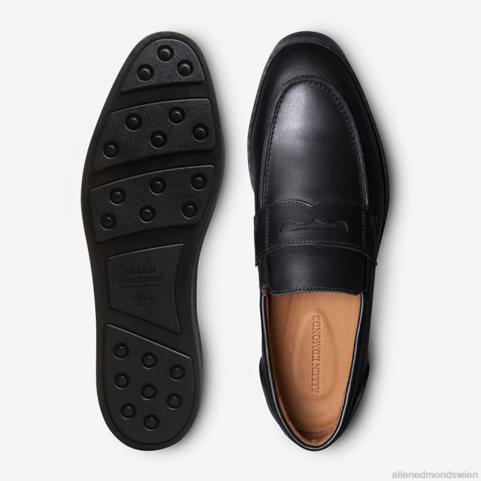 Allen Edmonds Schuhe D66B259 | Allen Edmonds Randolph Slip-On-Sneaker schwarzes Leder Männer
