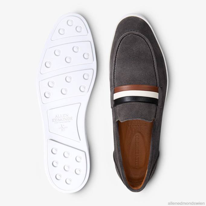 Allen Edmonds Schuhe D66B269 | Allen Edmonds Randolph Slip-on-Wildleder-Sneaker charakteristisches graues Wildleder Männer