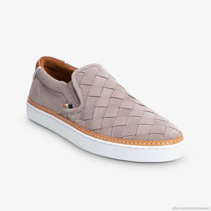 Allen Edmonds Schuhe D66B315 | Allen Edmonds Alpha-gewebter Slip-on-Sneaker Zinngraues Wildleder Männer