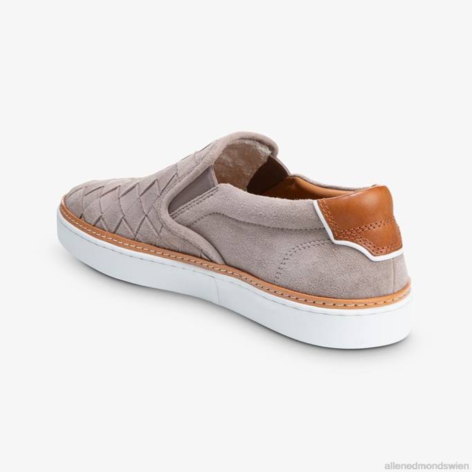 Allen Edmonds Schuhe D66B315 | Allen Edmonds Alpha-gewebter Slip-on-Sneaker Zinngraues Wildleder Männer