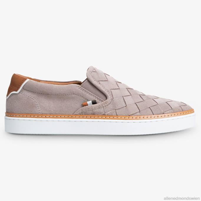 Allen Edmonds Schuhe D66B315 | Allen Edmonds Alpha-gewebter Slip-on-Sneaker Zinngraues Wildleder Männer