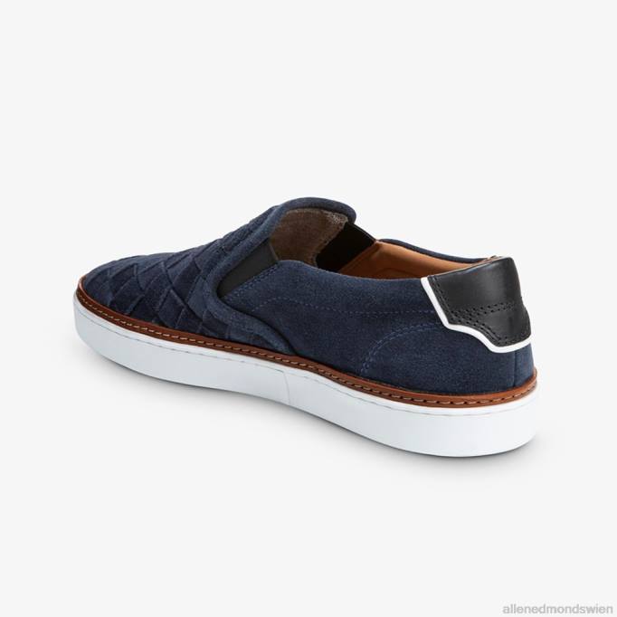 Allen Edmonds Schuhe D66B316 | Allen Edmonds Alpha-gewebter Slip-on-Sneaker Marineblaues Wildleder Männer